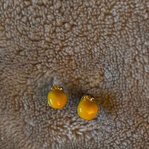 Yellow Apple Stud Earrings